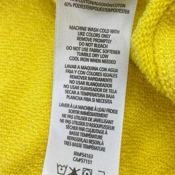 Women’s Cropped Yellow Tommy Hilfiger Sport Sweatshirt Size 2XL - Picture 4 of 4